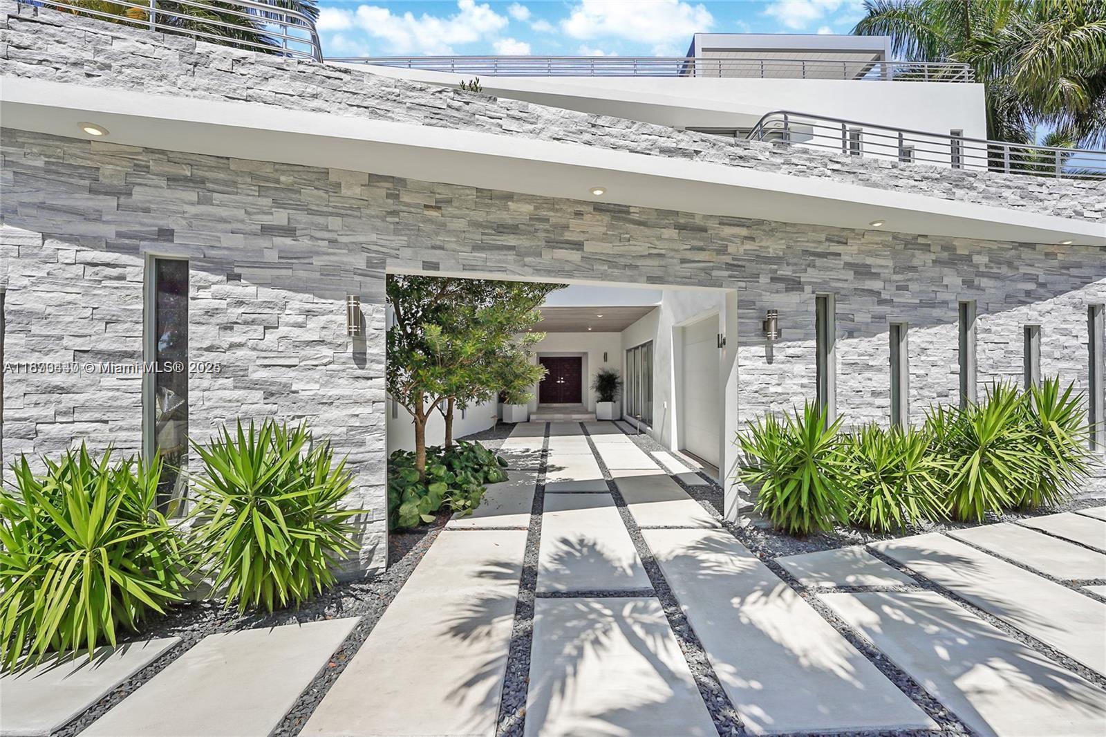 Avail. Feb 2026-Panoramic Bay-Views modern 2 story Morningside Villa of +5400 SF with 5 bedrms, 5 Baths, (4 private suites), Cathedral Ceilings, Office/Gym, Living/Family rms with 2 open sky Courtyards- with 2nd floor grand Mastersuite of 1100SF with lounge, washer/dryer, his/her dressing, 2 terraces with direct access to 3rd level 1100 SF roof terrace, Pergola bar & SPA. Hurricane impact windows, wood, marble flooring & vaulted ceilings of main living, dining gallery, open kitchen with bar. 11,000 SF Lot includes Circle Drive front yard, utility storage and a 3500 SF rear garden pool terrace and 360 SF dining/lounge porch. Enjoy Morningside 41 AC. Park, with tennis, playground, boat ramp. 15 Min from Beaches & Airport. Private schools 2 min away. SEE VIDEO- Call OWNER/BROKER directly...
