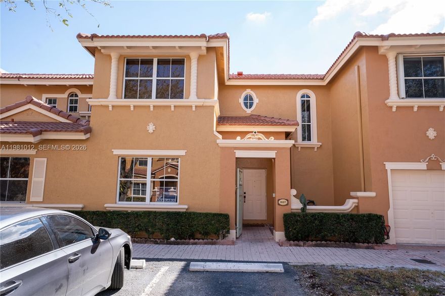 Welcome to this stunning 3-bedroom, 2.5-bathroom townhome located in the heart of Miami Lakes within the secure gated community of Villa Vizcaya Condo. Built in 2001 and offering 1,450 square feet of living space, this well-maintained home features a bright and functional layout.

The open living areas include tiled flooring throughout the main level and warm wood floors upstairs. The kitchen is spacious and well-equipped with stainless steel appliances and plenty of cabinet space, ideal for both daily living and entertaining.

The primary bedroom offers a private balcony, generous closet space, and a comfortable layout. Additional highlights include an in-unit washer and dryer, refrigerator, and appliances ready for immediate move-in.

Residents enjoy access to community amenities including a clubhouse, pool, and park. The HOA maintains landscaping and common areas and includes regular roof maintenance.

Located in a quiet, family-friendly neighborhood, the property is close to highways, shopping, dining, and highly rated schools including Palm Springs North Elementary and Mater Gardens Academy.

If you would like, I can also make a shorter MLS version and a high-energy Instagram version to help you market it better.