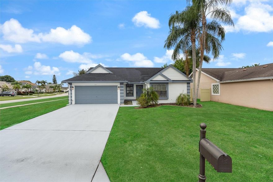 A rare opportunity to own a fully renovated home in this community. This move-in ready residence features an open-concept layout designed for comfortable everyday living and easy entertaining. The renovation was done with a clean, modern aesthetic that feels fresh yet timeless, with consitent finishes & throughtful updates throughout. Natural light enhances teh flow of the home, creating bright & welcoming living spaces. Enjoy access to excellent Wellington schools, with elementary, middle & high schools just minutes away. Everyday conveniences is close at hand with Publix and other grocery options nearby and the community offer abundant parks, recreation, and famliy friendly amenities the surrounding area features nearby lakes and scenic water views, with outdoor recreation just munites away.