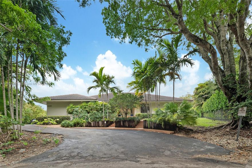 Located in Phase 1 of Cocoplum, this home sits on a large 31,200 SF Lot at the end of a private cul-de-sac. The gated community offers community tennis courts and 24-hour roving security guard. The home offers plenty of natural light and can be remodeled or repurposed to be the home of your dreams. Renderings and APPROVED plans available by Tony Sosa of SV Design.