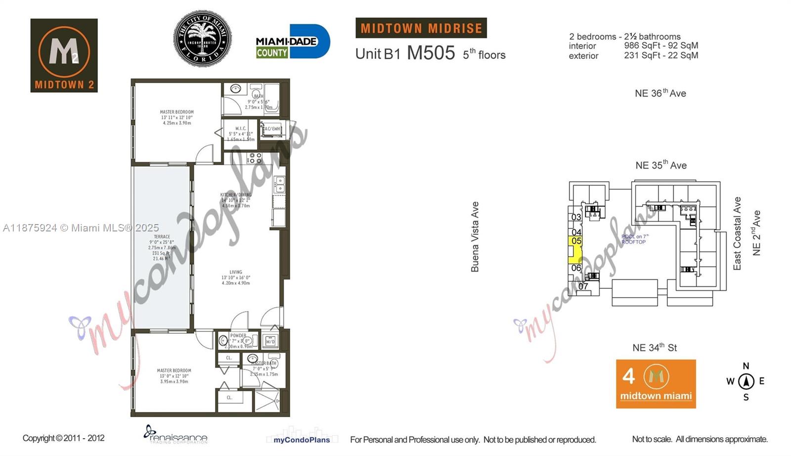 TWO MIDTOWN MIAMI CONDO - Residential Lease