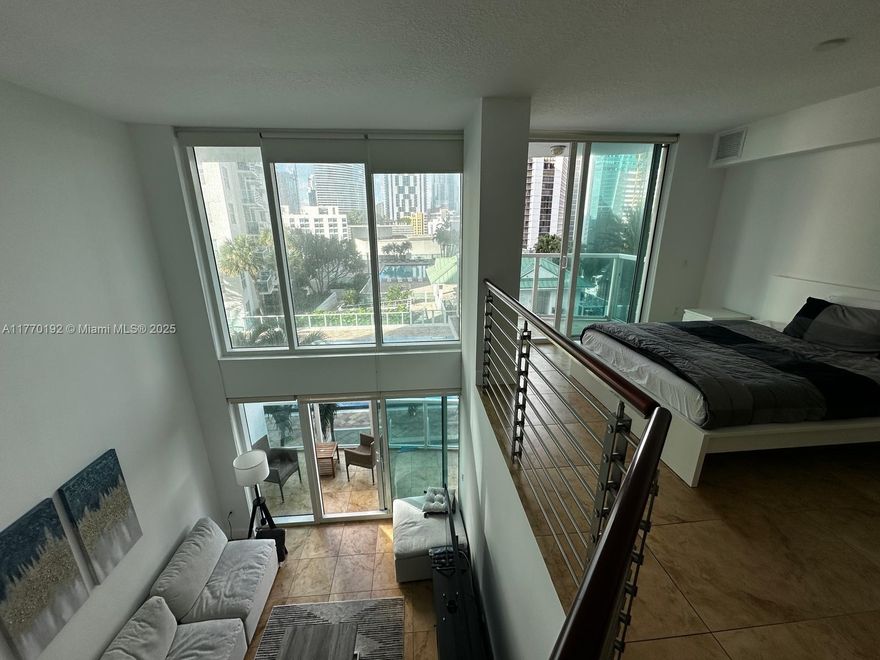 Luxury Condo Loft style 2 story 2 beds/2 baths in the heart of Brickell. Walk distance to City Center Mall and Metro mover Station. Unit includes two balconies, one large balcony on the 1st floor and a small balcony in the 2nd floor. Spectacular view. Full Furniture. Washer/Dryer inside. Floor to ceiling impact windows. 2 pools, 24/7 fitness center, 24-hour security. Valet parking service.