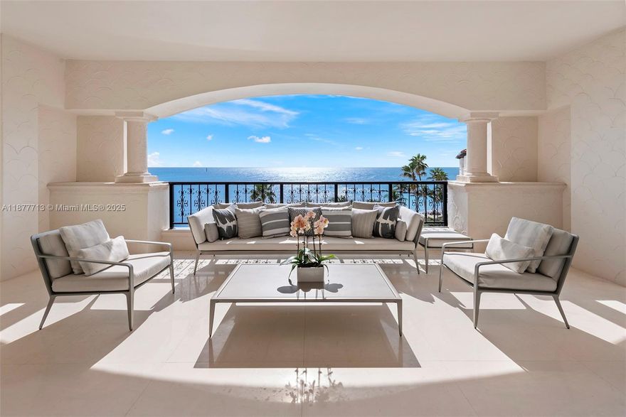 Welcome to a rare coastal sanctuary on the world-renowned Fisher Island. This stunning residence invites you to embrace the island lifestyle with sun-drenched interiors, oversized terraces, & sweeping unobstructed panoramic views of the Atlantic Ocean. Every space is thoughtfully designed to maximize natural light & the feeling of boundless openness. Whether you're hosting al fresco dinners or enjoying quiet mornings with coffee overlooking the turquoise waters, every moment here feels like a five-star retreat. This airy home features a spacious floor plan that blends coastal charm with modern sophistication. This is more than a home—it’s a lifestyle. A true must-see for buyers seeking unparalleled privacy, beauty, & luxury in one of Miami’s most prestigious communities.