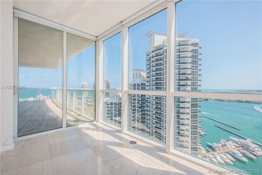 Enjoy impressive views from the only premier corner SE residence on the market at the Icon.  The 07 model is one of the most sought after floor plan and rarely available.The expansive and luxurious floor plan opens to a wonderful wrap around terrace; enjoy sunrise and the sunsets with ocean, south of fifth,  Biscayne bay and down town skyline views.  Live the ultimate lifestyle having all the best restaurant within walking distance.  A yacht marina promenade leads the way to the S.Pointe Park & the beach.