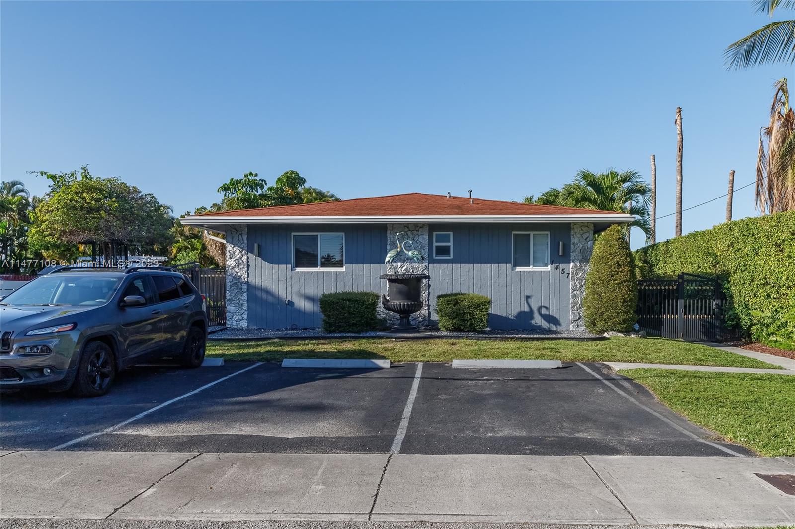 Discover an exceptional investment opportunity in a prime location! This strategically positioned duplex is nestled in the heart of Hallandale Beach, a mere stroll or bike ride away from the beautiful beach. Just minutes from the renowned Gulfstream, the exhilarating race track, and the vibrant Mardi Gras Casino. Adjacent to the Diplomat Golf Course, a 127-acre resort property with vibrant and newly landscaped surroundings. Both units boasts new A/C units, remodeled baths, S.S appliances, alarm system newer W & D and on each unit. Total of 4 entrances, ideally suited for AIRB&B and VRBO rentals. Brand new ROOF in 2023 & Impact windows, ensuring your investment. Separate meters for e/unit. Gated entrance extra layer of safety. Don't miss the opportunity to view this must-see duplex!