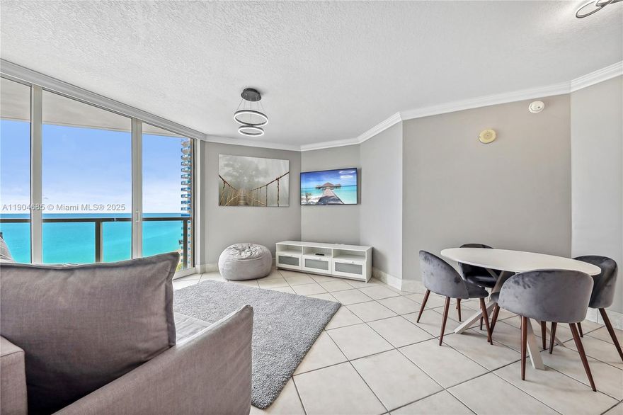 Available starting December 10 for the winter season! Enjoy stunning ocean and Intracoastal views from this fully furnished condo at the prestigious La Perla in Sunny Isles Beach. Min one month rental. Resort-style amenities: heated pool, jacuzzi, gym, kids’ room, lounge, and full beach service with chairs and umbrellas. Oceanfront building with valet, concierge, and 24-hour security. Steps to the pier, shops, and restaurants. Maximum 4 occupants. Short- or long-term rental available. Rates vary by season. STR-02500 (13% tax are included).