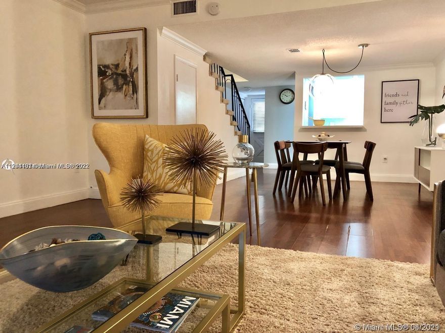 Charming 2 stories town house located in the quiet Miami shores east of Biscayne. Complex has pool, tennis and 1/2 block to the bay. The townhome has 2 bedrooms and 2 bathrooms on the 2nd floor and 1/2 bathroom on the first floor. Brand new kitchen, updated living room, master bedroom two huge closets with a balcony over looking the patio.
House is unfurnished.