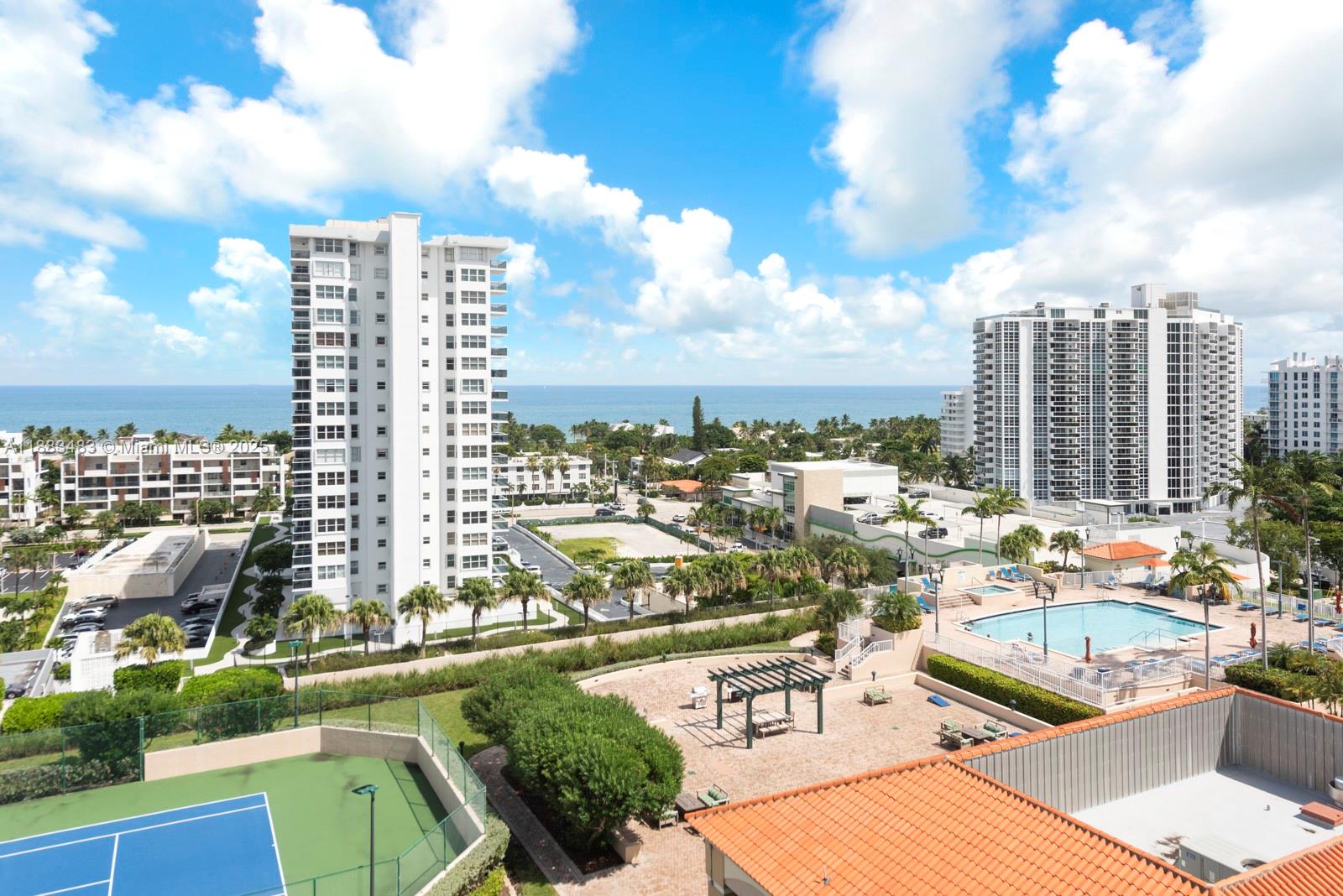 Updated 1BR/1BA condo in the Tides at Bridgeside Community located just steps from the beach and neighborhood favorites including Shooters and Bokampers. Relax on your oversized balcony with ocean, pool & tennis views, accessible from both the living room & bedroom. Interior features include updated flooring, a remodeled kitchen with stainless steel appliances, refreshed bathroom vanity & full-size washer/dryer. The Tides offers resort-style amenities such as fitness center, tennis courts, pool with hot tub & clubhouse with lounge, bar, pool table & big-screen TV. Its prime location also lets residents enjoy the nearby Hugh Taylor Birch State Park, Las Olas Blvd and quick access to Ft. Lauderdale International Airport and downtown Ft. Lauderdale.