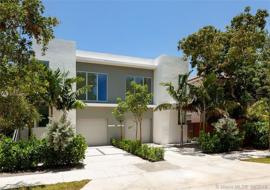 Stunning new construction townhome in Coconut Grove!! 3bed/3.5 bath unit located in one of the most sought-after areas. This 2,247 SF home features a magnificent open floor plan with elegant finishes and Italian kitchen. Located on the 2nd story you will find a sun filled loft, a spacious master bedroom and stylish bathroom. Two additional bedrooms and en-suite bathrooms also located upstairs.  Home offers a covered terrace with built in bbq/bar area, deep pool and landscaped yard.  1 car garage.