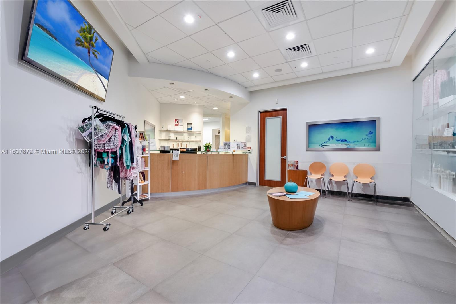 Plaza San Remo. Exceptional 2,400 sq. ft. medical office space for lease in a Class A building! This well-designed unit features a welcoming reception area for up to 15 patients, five dedicated treatment/exam rooms, a fully equipped laboratory, and a kitchen/lounge for staff. Enjoy the convenience of a private physician's office with restroom, a dedicated file room, and a staff locker area. Located on the fifth floor with direct parking access and ample parking, this prime location is just minutes from South Miami Hospital, Larkin Hospital, the Lennar Foundation Medical Center, and the University of Miami campus. Don't miss this opportunity to elevate your practice in a thriving medical community!