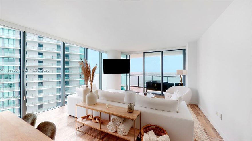 Experience elevated waterfront living at Paraiso Bay in this stunning high-floor residence. Unit 4607 offers breathtaking, unobstructed views of Biscayne Bay, Miami Beach, and the city skyline through floor-to-ceiling glass windows that flood the space with natural light.

This beautifully designed FULLY FURNISHED 1 BED/ 2 BATH + DEN residence features a modern open-concept layout, sleek European kitchen with premium appliances, and expansive living areas perfect for entertaining. The spacious bedrooms provide comfort and privacy, while the private balcony invites you to enjoy sunrise-to-sunset panoramic views.

Residents of Paraiso Bay enjoy resort-style amenities including a waterfront pool deck, state-of-the-art fitness center, spa, tennis courts, bowling lounge, private theater, and 24-hour concierge services. Ideally located in the heart of Edgewater, just minutes from the Design District, Wynwood, and Miami Beach.

A rare opportunity to own a luxury sky residence in one of Miami’s most sought-after waterfront communities.