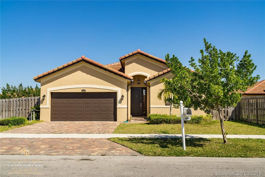 Beautiful New Construction 3/2, Barrel Tile Roof,, granite counter tops, stainless steel appliances, brand new washer and dryer,covered entry, open floor plan & split plan, high ceilings, shutters, 2 car garage plus 2+ PARKING, MINUTES from Turnpike...Make this home your own!!! Large fenced yard ready for a pool!! DON'T miss this opportunity new homes with shingle are selling for more in the area.