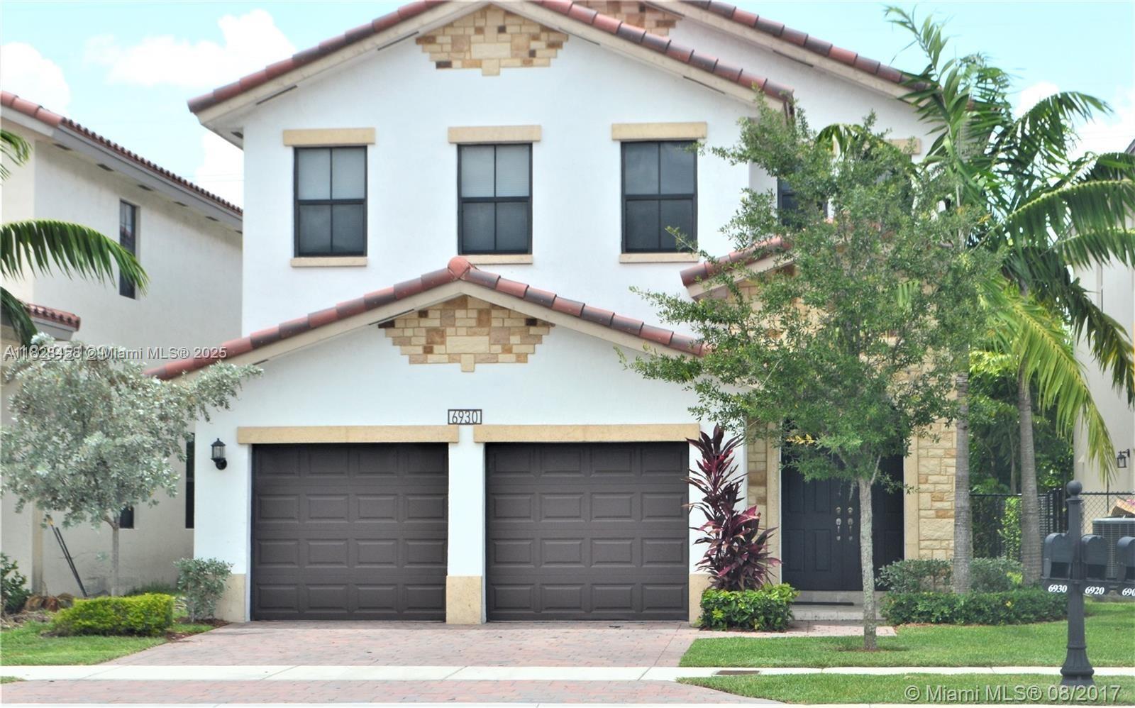 Beautiful Home for rent at Vintage States in Doral, 4BR & 4BA two story home w /2 car garage, 1 bedroom downstair, 2 Master Bedroom, one Large Master with Balcony and large walk in closet, master bath with tub and his and her vanity, Patio, Lots of Upgrades! upgraded floors on ground floor, wooden flooring on 2nd floor, gourmet kitchen w/ quarts countertops w stainless steal appliances, wine cooler, walk in closets in all Bedroom, upgraded Baths, patio w/ paver and more
