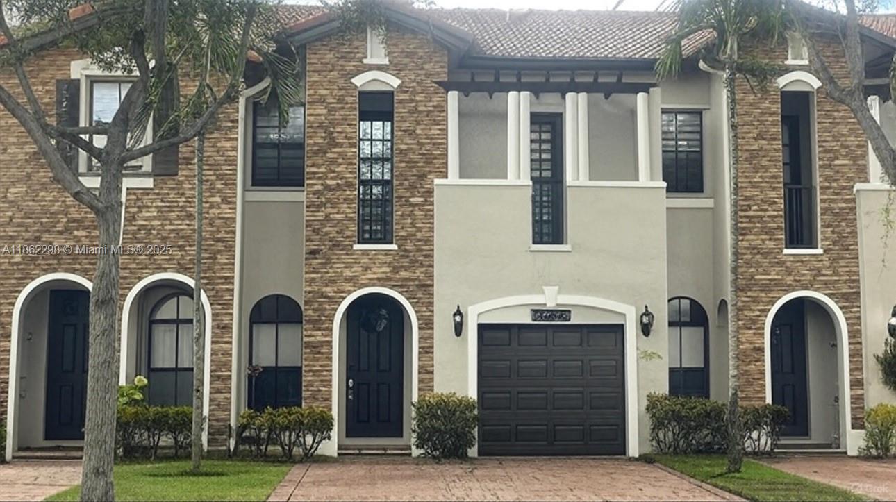 Welcome to your new home! This beautiful 3 bedrooms, 2.5 bathrooms, two-story townhome offers a spacious and comfortable layout, secure community, this property is designed for convenience and peace of mind. The home features generous storage space, hurricane shutters for added protection, and a one-car garage. The kitchen is a chef's delight with elegant wood cabinetry, granite countertops, and modern stainless-steel appliances. Residents enjoy the exclusive amenities of this gated community, including 24-hour surveillance, security patrols, a refreshing pool, a fully-equipped gym, and ample guest parking.