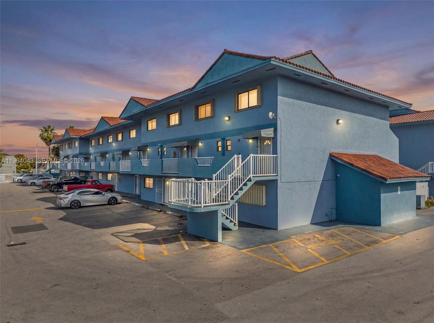 This beautifully refreshed 2-bedroom, 1.5-bath, two-story condo offers the ideal balance of comfort and convenience. Freshly painted and move-in ready, it boasts a recently updated in-unit washer/dryer. Property includes 2 assigned parking spaces plus ample visitor parking. The HOA includes water, sewer, and garbage. Located in the vibrant heart of Hialeah, you’ll be next to Amelia Earhart Park, with abundant shopping and easy highway access. Don’t miss out. Schedule your showing today and make this home yours!