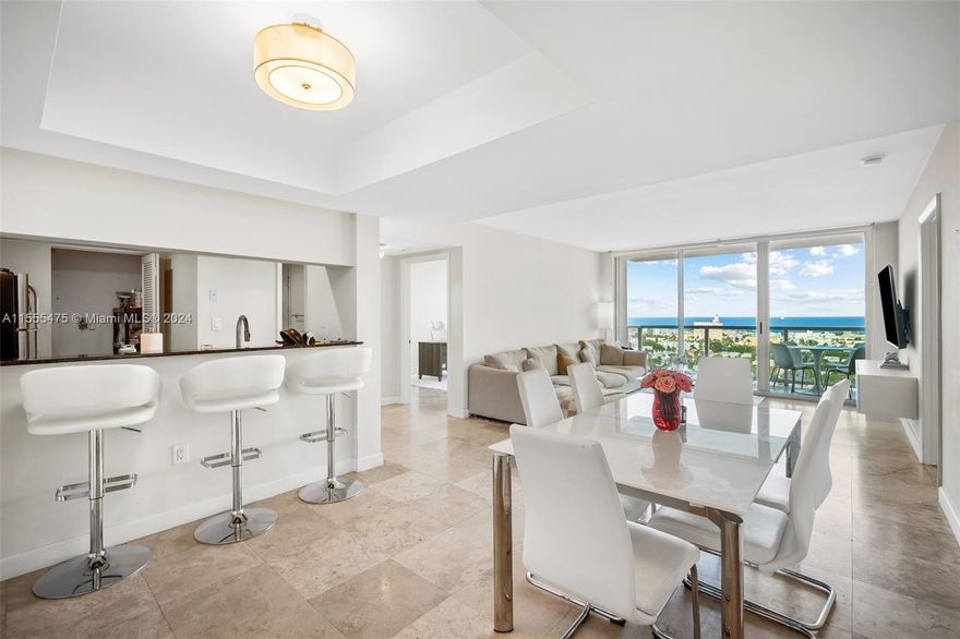 Perfect location in South Beach short distance to Ocean Drive, Lincoln Road and Downtown Miami. Enjoy the cool ocean breeze and expansive views of South Beach from every room. This unit features 2 bedrooms, 2 full baths, walk-in closet, open gourmet kitchen, and washer and dryer inside the unit. Pet friendly building, 2 pools (Large Bay front pool and heated 24-meter lap pool), gym, spinning room, health spa, BBQ area, tennis court, convenience store and a fully equipped business.