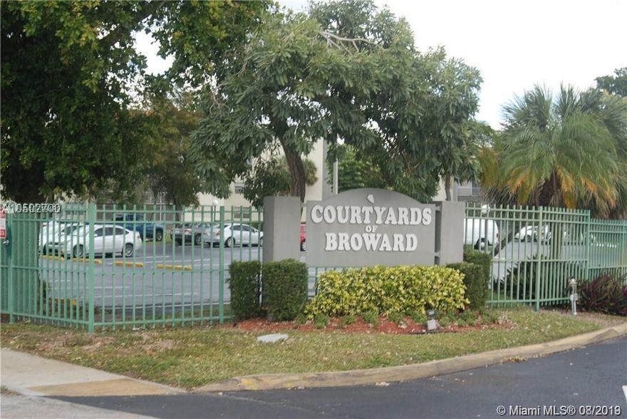 SPACIOUS 2 BEDROOMS 2 BATHROOMS CONDO UNIT IN THE QUIET AND GATED COURTYARDS OF BROWARD COMMUNITY. ALL AGES WELCOME! WATER, SEWER AND BASIC CABLE INCLUDED.