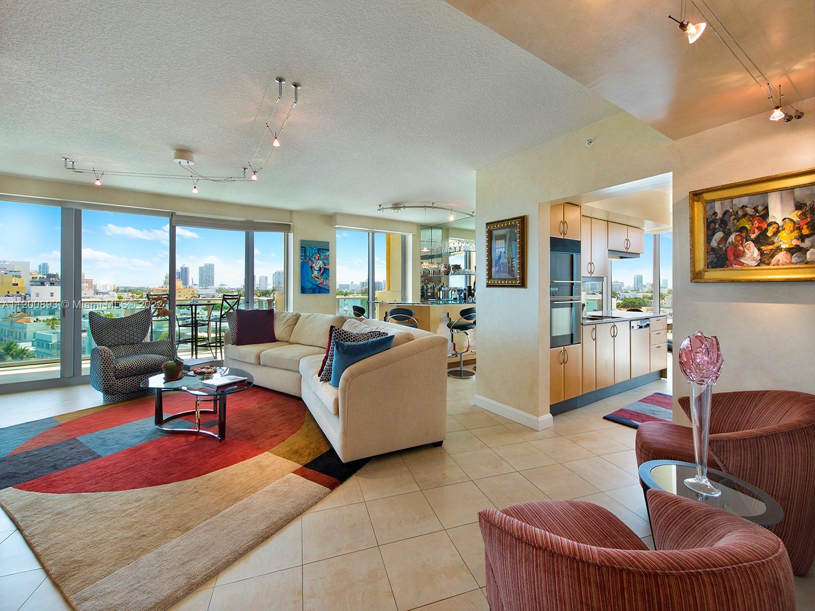The only thing that rivals a Miami Sunrise is perhaps a Miami Sunset which you can enjoy both at this sleek 2bd/2.5ba SW corner residence with 3 terraces and the ultimate views of Ocean, Lumus Park and most famous Ocean Drive. Located at the prestigious and very private IL Villaggio in sexy South Beach. Three expansive terraces, a private elevator and foyer entrance, ceramic flooring, a gourmet kitchen, marble baths, and a luxurious master suite with a large walk-in closet. Luxury boutique oceanfront condo offers the finest, personalized services of any building in South Beach, Oceanside promenade and social functions for its residents. Live the life you've always imagined...