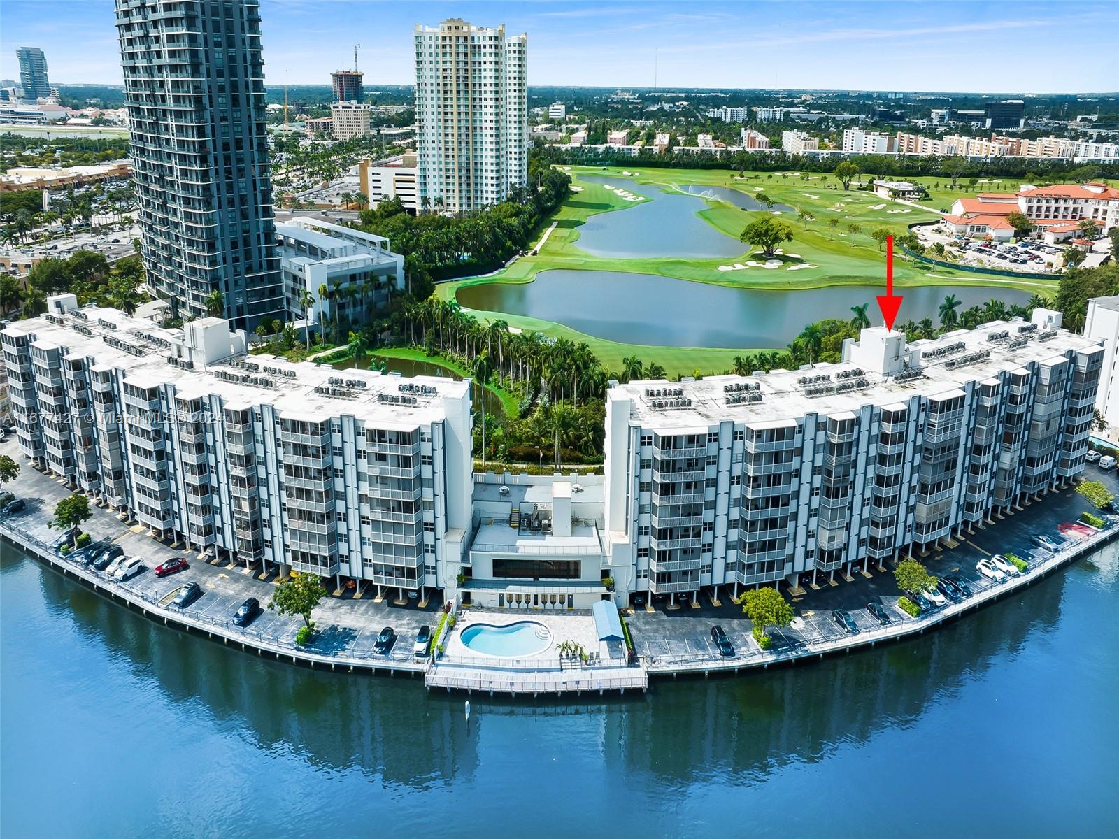 Welcome to this move-in-ready, spacious 2 bedroom 2 bathroom waterfront unit. Offering a magnificent location, in the heart of Hallandale Beach, less than a mile to the beach, supermarkets, restaurants, Gulfstream park, Aventura mall and much more. Upon entering the unit, you will experience an abundance of natural light with water views from every room. This split floor plan offers a recently updated kitchen with granite and stainless steel appliances, new porcelain floors throughout, updated bathrooms and impact windows. The screened in balcony offers a great space to enjoy the sunrises in the morning while feeling that Atlantic Ocean breeze. Unit comes with an extra storage closet plus a covered parking spot. Building offers great amenities, including waterfront pool & much more!
