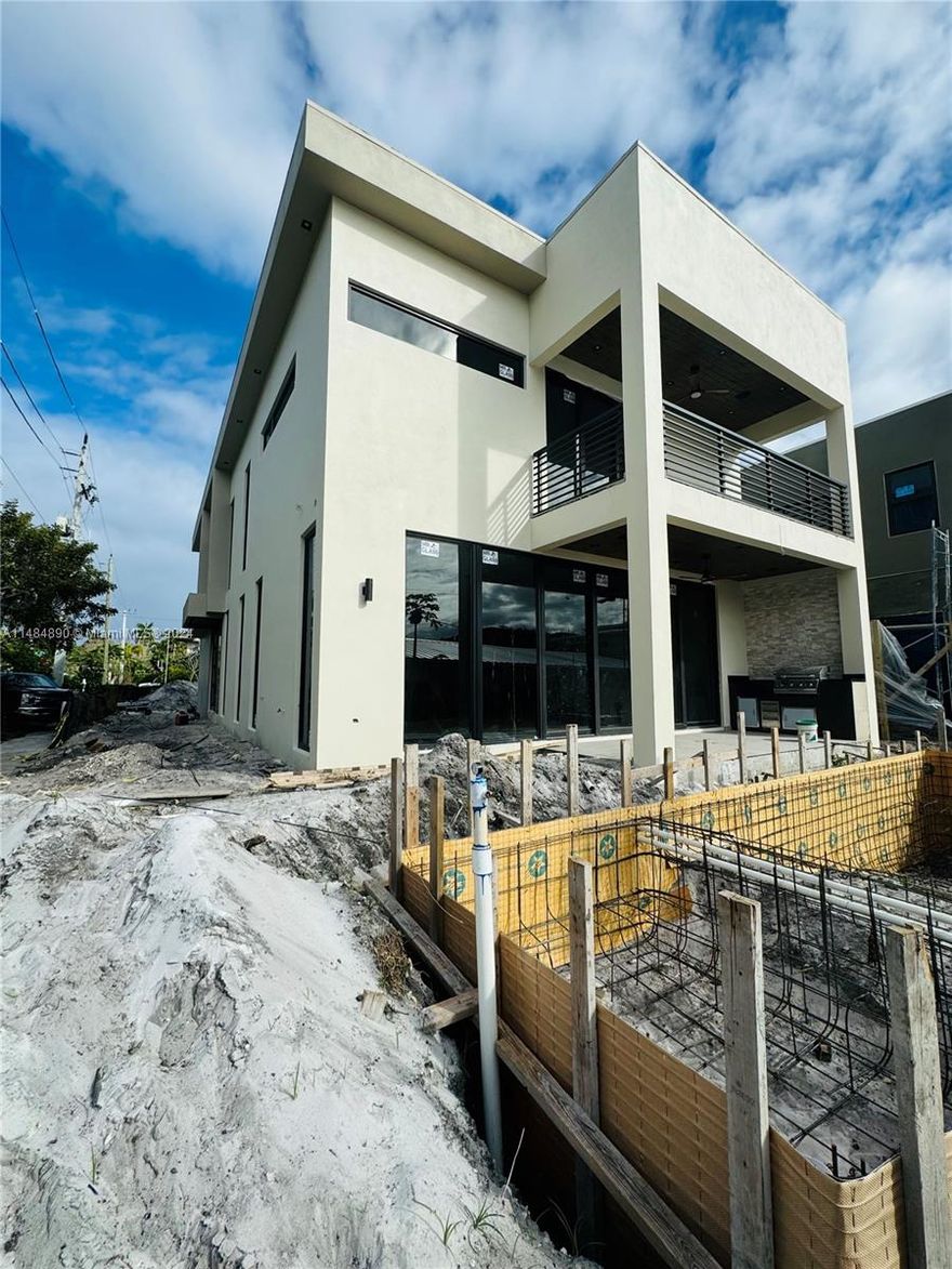 In the Pre-Construction phase, delivery is in just a few months. This residence blends West Coast charm and contemporary luxury. Opulent fixtures and expansive living spaces. The architectural marvel boasts meticulous details, from the choreographed sliding windows that showcase an indoor-outdoor paradise to the carefully designed floating staircase and artful tempered glass railings revealing an elevated 2nd-floor loft. With over 3468 sq. ft of living space and 4378 total sq ft, every corner of this home is a testament to seamless design, featuring an open-concept kitchen with clever storage solutions. Covered summer kitchen and an inviting infinity-edge heated saltwater pool. In the heart of the prestigious Victoria Park, a few blocks from Las Olas Blvd and 5 mins to the beach.