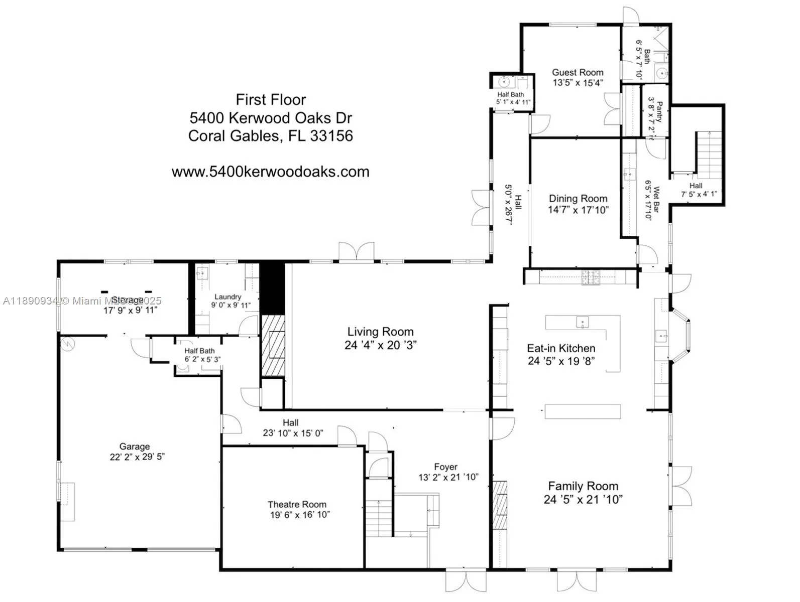 Coral Gables, Florida 33156, United States, 6 Bedrooms Bedrooms, ,6 BathroomsBathrooms,Residential,Active,223822