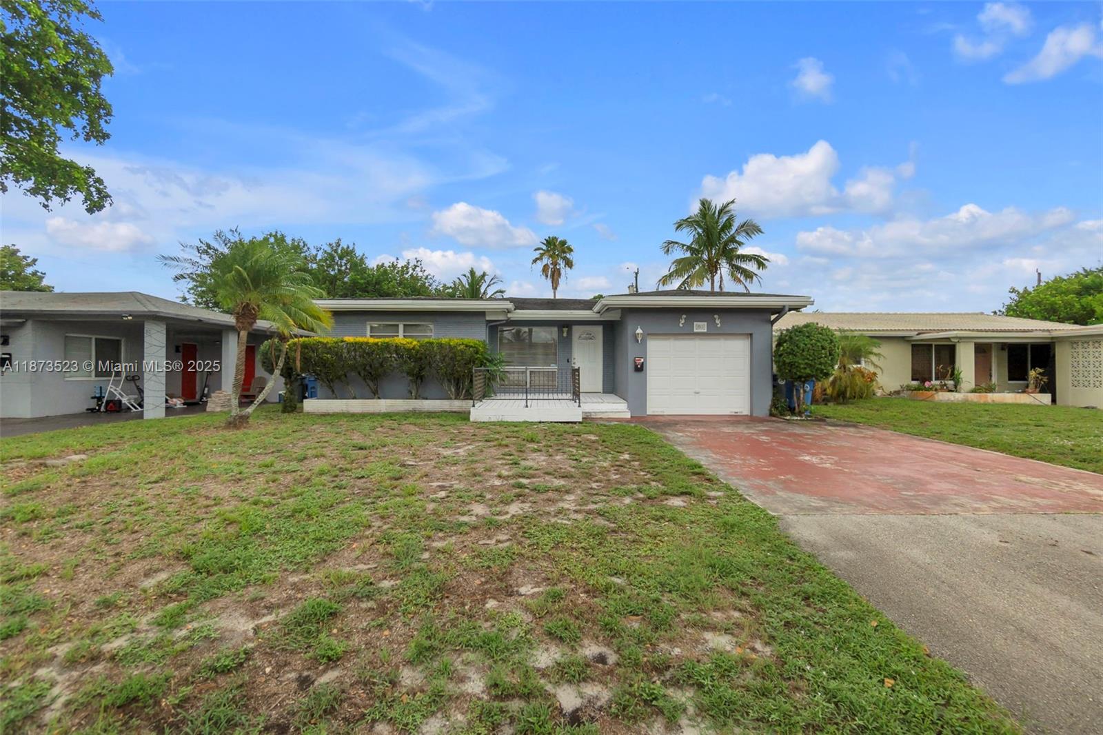 Welcome to this charming single-family home located in the North Andrews Gardens neighborhood of Oakland Park. This home offers 3 spacious bedrooms, 2 updated bathrooms, 1 car garage and a dedicated laundry room. The interior features an updated kitchen with wood cabinetry and real wood and tile flooring throughout. Outdoors enjoy ample parking space and a backyard with plenty of room for a pool and outdoor entertaining. Conveniently located near major highway and lots of shopping and dining options. Great option for first time homebuyer or investor.