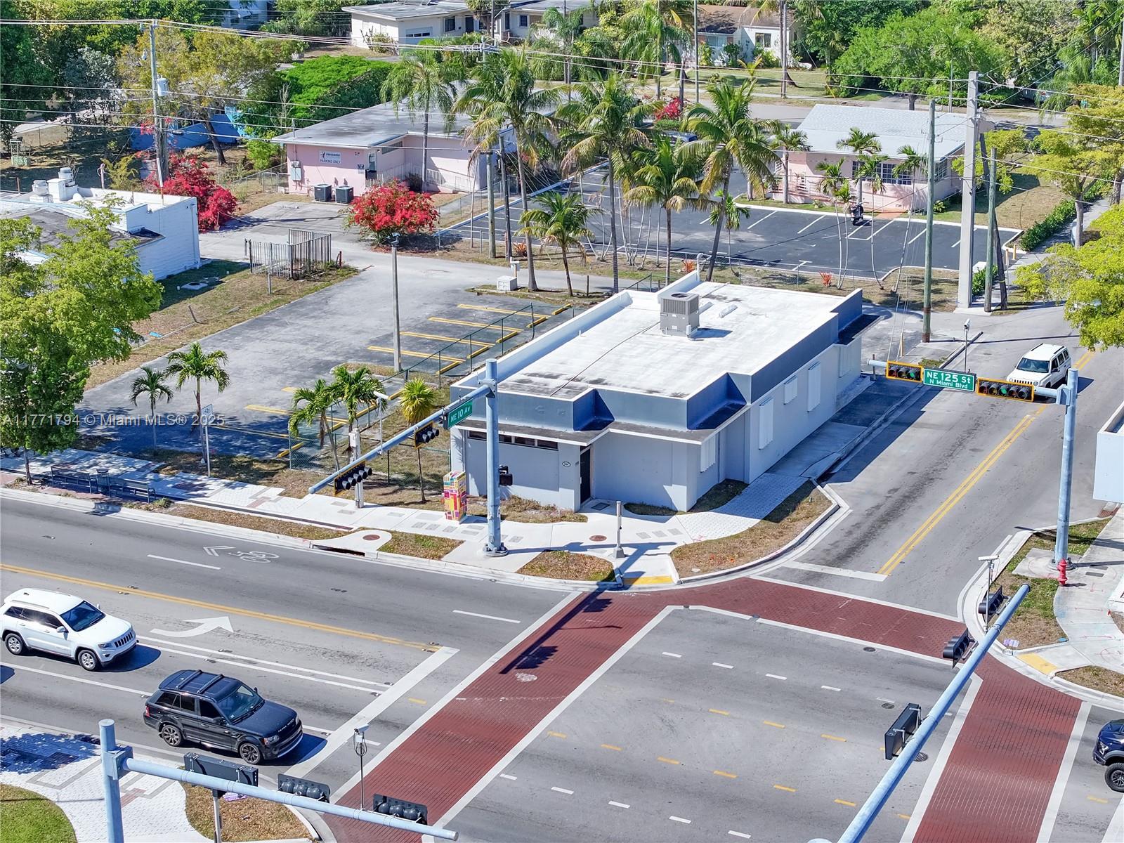 Freestanding 2100sf single story building, corner location with 11,500 sf of land. 11 parking spaces on site. Building renovated in 2021 for professional office space. 2 Bathrooms. Open floorplan, Located in the City of North Miami on Main Artery of NE 125 St in the downtown area. Zone C-3. The purpose of the C-3 commercial district is to enhance the central business district of the City by allowing greater flexibility in development standards and to encourage mixed use development in order to enhance the pedestrian experience of citizens and to promote the use of transit. Plus falls inside the following City Overlays Districts: AOD - Arts, Culture and Design, NRO-Neighborhood Redevelopment & PCD – Planned Corridor Development. Many possible uses. Seeking long term tenant +5 years ,NNN.