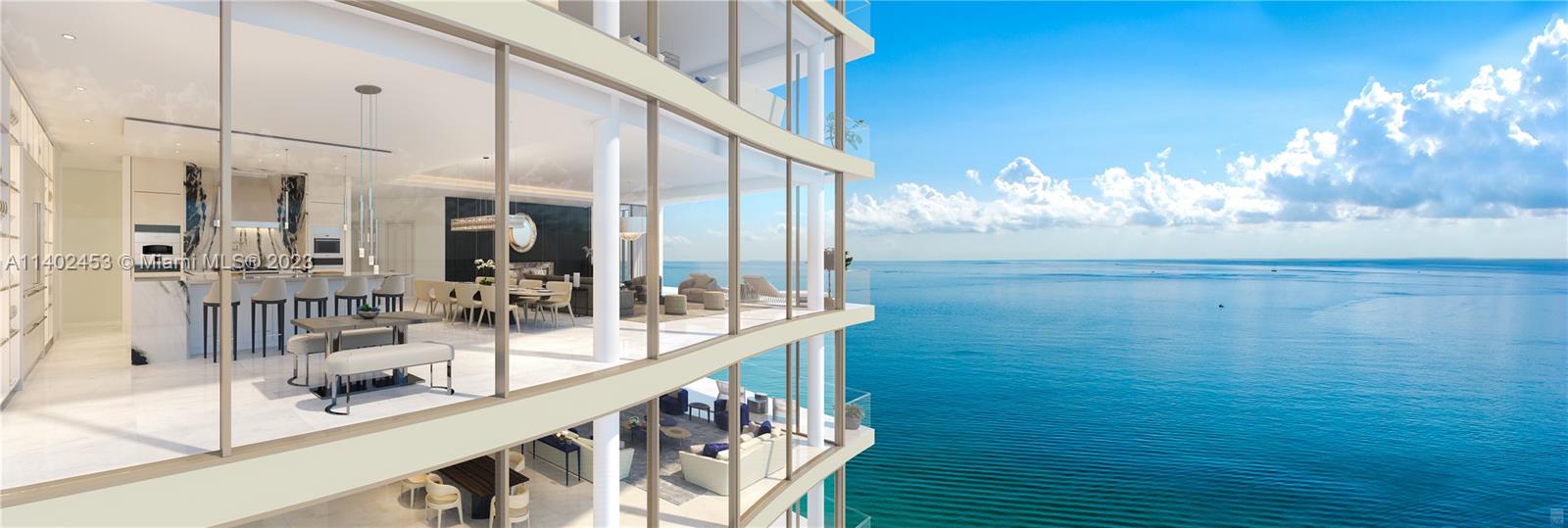 This incredible four bedroom corner residence has the most magnificent finishes and custom layout. This unit is located in the sought after Boutique tower at the Estates at Acqualina. This south facing unit has a state of the art kitchen with a 14 foot long island, gas La Cornue range, custom pantry with refrigerator and Molteni kitchen, bathrooms and Master bedroom closets.