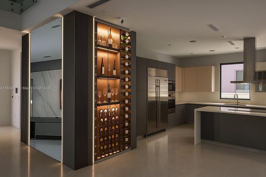 Exceptional opportunity to own a stunning 5-bedroom, 4.5-bath home on a premium corner lot in an exclusive gated community of only 59 homes with 24-hour security. Features luxury finishes, Italian kitchen with Sub-Zero appliances, and smart home system with cameras and built-in audio. Spacious patio with private pool and grill, ideal for entertaining. Three-car driveway for convenience. Upgrades underway in kitchen, family room, and cabana bath, enhancing the home’s modern appeal and value.