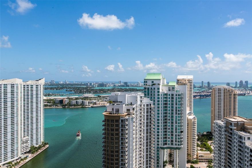 2bed/2bath "E" Line full of upgrades in luxurious Icon Brickell Tower 2. Unit features: 1,327 sq, Split floor Plan. Unit comes w/1 Garage Space.. Internet, Cable, Water included in rent,1 common area security deposit of  $ 1,500 is required.