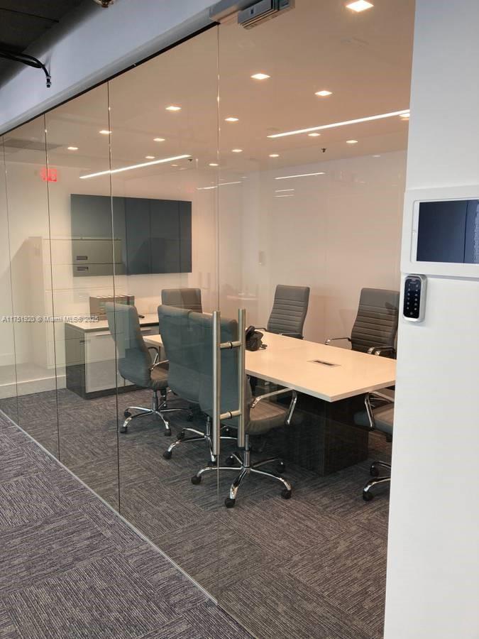 Discover a premium Class A office suite in the heart of Downtown Miami at 150 SE 2nd Avenue, Suite 1410. This modern, fully furnished space features three private offices, work stations, a welcoming lobby, a state-of-the-art conference room, and a convenient coffee area. Digital Security, modern fixtures. Located within the prestigious Chase Bank Building, your business will benefit from on-site management and valet parking for visitors. Enjoy unparalleled access to Miami's financial district, with proximity to Brickell, Coral Gables, Coconut Grove, and Miami Beach. Just a short drive from Miami International Airport, this strategic location offers seamless connectivity for your business needs.