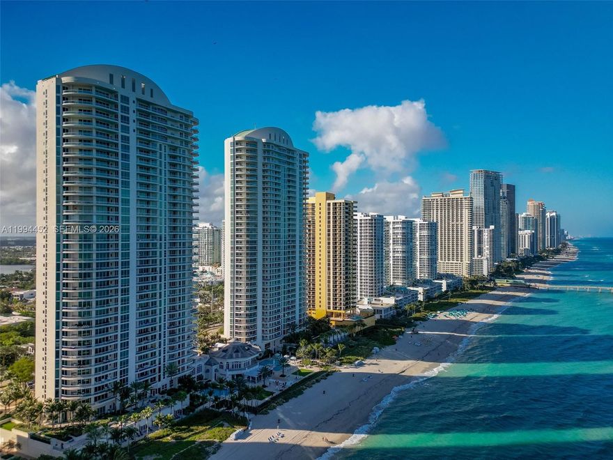 Luxury oceanfront residence with private elevator and unobstructed Oceanview and oversized terrace. Lots of space and natural light. One of the most luxury complexes on the beach with full time luxury amenities and club with the restaurant. Designed for those who seeks sophisticated comfort and luxury lifestyle. Marble floors, gourmet kitchen with high end appliances, split bedroom plan with oversized master bathroom and huge laundry room. Elegant residents’ club with lounge and entertainment areas, restaurant, spa, fitness club, gated security, valet parking and many more. This is more than a home—it’s a lifestyle. Live on the beach, world-class dining, and vibrant entertainment, all while enjoying the privacy and exclusivity of a premier oceanfront address