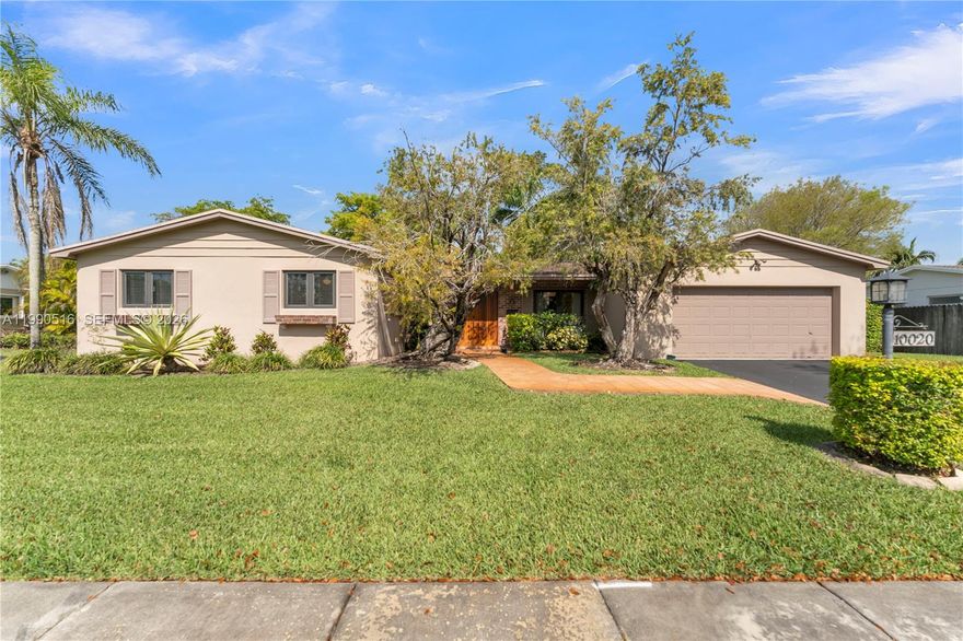 Welcome to this spacious 5BR/3BA, 2-car garage home tucked away in a quiet pocket neighborhood in Kendall. Situated on an expansive 11,000 sq ft lot, this property offers exceptional privacy, generous outdoor space, and the added benefit of no HOA restrictions. A great opportunity to own a meticulously maintained, original home that has been lovingly cared for throughout the years. Rich in character and solid in condition, it presents the perfect canvas for buyers looking to update and design a space tailored to their personal style. Inside, you’ll find oversized living areas and a functional layout that easily accommodates both everyday living and entertaining.
Step outside to your own private backyard featuring a large covered terrace, pool & ample room to create the ultimate outdoor retreat, ideal for weekend relaxation or hosting family and friends. Ideally located just off the 874, minutes from MDC Kendall Campus and Killian Palms Country Club, and within a sought-after family-friendly community, this home offers the perfect blend of location, space, and potential. A standout opportunity for those seeking value and long-term upside in the heart of Kendall. *Actual room count is larger than county records. Permitted master bedroom addition.*