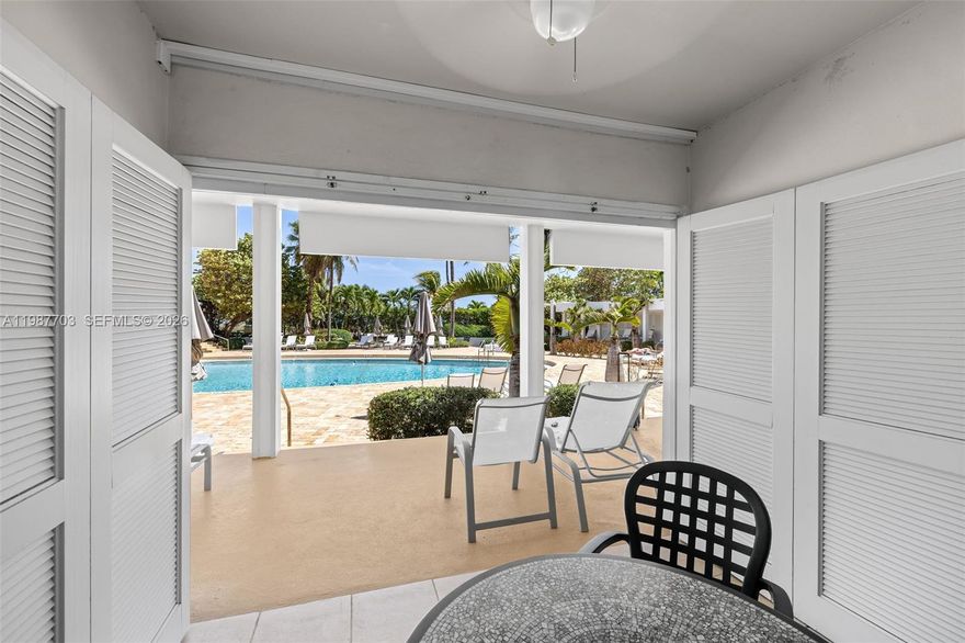 Rare opportunity to own a private cabana at the Crystal House. Just steps from the pool and ocean, this cabana features a living area with built-in storage, along with a full bathroom including a shower. A convenient and comfortable retreat by the beach.