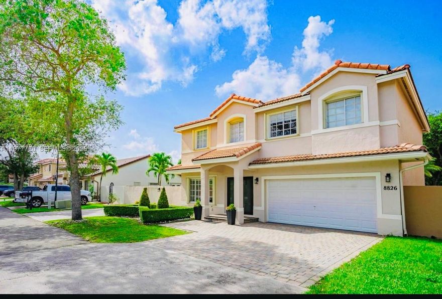 Beautifully remodeled and fully furnished 4-bedroom, 2.5-bath single-family home located in the desirable gated community of Lakes on the Green in Miami. This spacious residence features a modern layout with elegant finishes throughout. The updated kitchen offers quality cabinetry, upgraded countertops, and stainless steel appliances, opening to bright living and dining areas. The home includes generously sized bedrooms, including a primary suite with an updated bathroom and ample closet space. Enjoy a private backyard with a swimming pool, perfect for relaxing or entertaining year-round. Move-in ready with tasteful furnishings, updated bathrooms, great storage, and a well-maintained exterior. Ideal for buyers seeking comfort, privacy, and security.