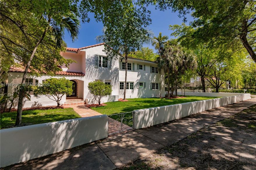 Best value on the market.  Owner Motivated! Bring offer! Quintessential Spanish Colonial Inspired Estate home on a rare expansive 15,000 SF corner lot with Detached Mother-in-Law Suite located along prestigious and picturesque tree lined Alhambra Circle in Coral Gables. This landmark residence showcases timeless architecture and enduring character offering a 2 story 5-bedroom, 3-bath in the Main living, including a convenient first floor bedroom and bath, four ample sized upstairs bedrooms and a 1/1.5 Detached Guest House.  Recent improvements include a new Spanish Tile roof, new AC and ductwork, exterior and interior paint, remodeled ADU, electric blinds, new pool heater and septic.  Key features include hurricane impact windows, a spacious 2-car newly insulated and air-conditioned garage, and pool.  Located one block from the Granada Golf course/greenway and 1.5m to the Biltmore hotel.  With its classic architecture and prime location, this home embodies the timeless sophistication of living in one of the city's most sought after neighborhoods.