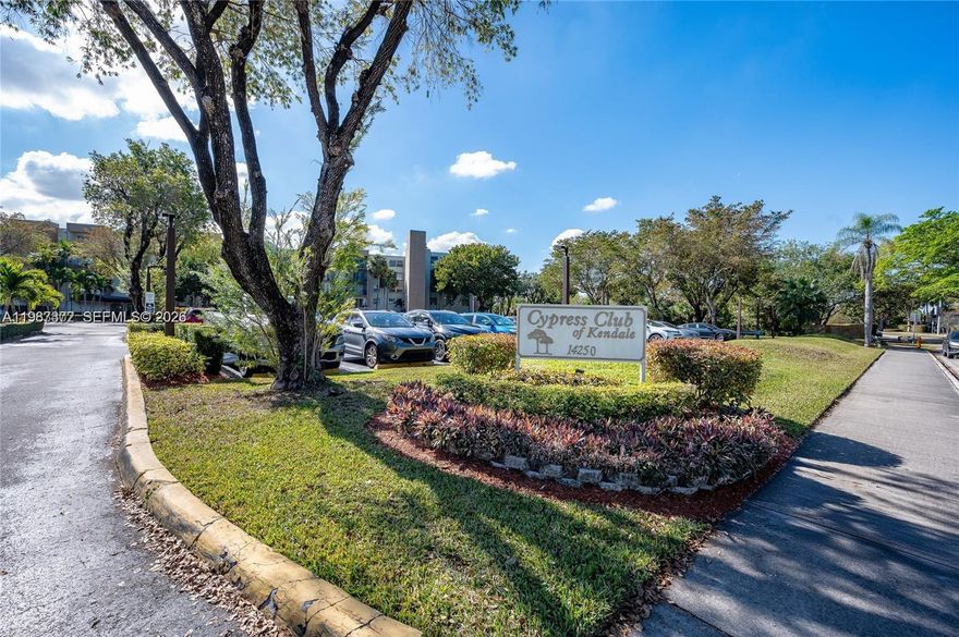Lovely Unit in desirable CYPRESS of KENDALE Community near everything - desirable location and in the heart of Kendall Lakes,  top rated school district.  This unit delivers plenty of natural light.  No special assessment and association with reserves for conventional financing.  40 Yrs Certification done (see attachments for more information).  Many amenities including Pool, BBQ area, Club House, Sauna, Game Room and more.  Maintenance includes insurance, water, trash collection and roof . Washer and Dryer inside the unit + private storage room.  Please call me for easy showing instructions .  Thank for showing our Listing and Have a Great Day !