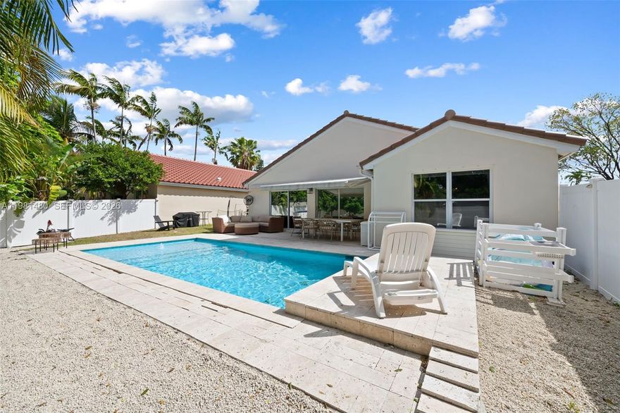 Now is your opportunity to own a move-in ready home in Estancia. This single-story 3-bedroom home features a new roof, updated flooring, and beautifully renovated bathrooms. The resort-style backyard is perfect for entertaining, relaxing, and enjoying South Florida living. Conveniently located near major highways, shopping, and restaurants, this home offers both comfort and accessibility. Don’t miss your chance to own this well-maintained property in a desirable community—schedule your showing today.