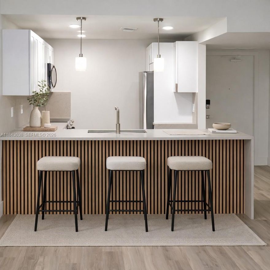 Beautifully updated 2-bedroom, 2-bath condo in the desirable Palm Aire community. Located on the 6th floor of an 8-story building, this move-in-ready home offers peaceful sunset views from the private balcony. 
Features include luxury vinyl flooring, smooth ceilings (no popcorn!), floor-to-ceiling tile bathrooms, and a modern kitchen with waterfall countertops, new cabinets, new appliances, and a new water heater. 
The building has passed its 50-year recertification. Only 10% down required (per association). ESA allowed with documentation. Optional golf membership. HOA includes water, cable, internet, and pest control. Great location near Topgolf, casino, shopping, dining, highways, and beaches.