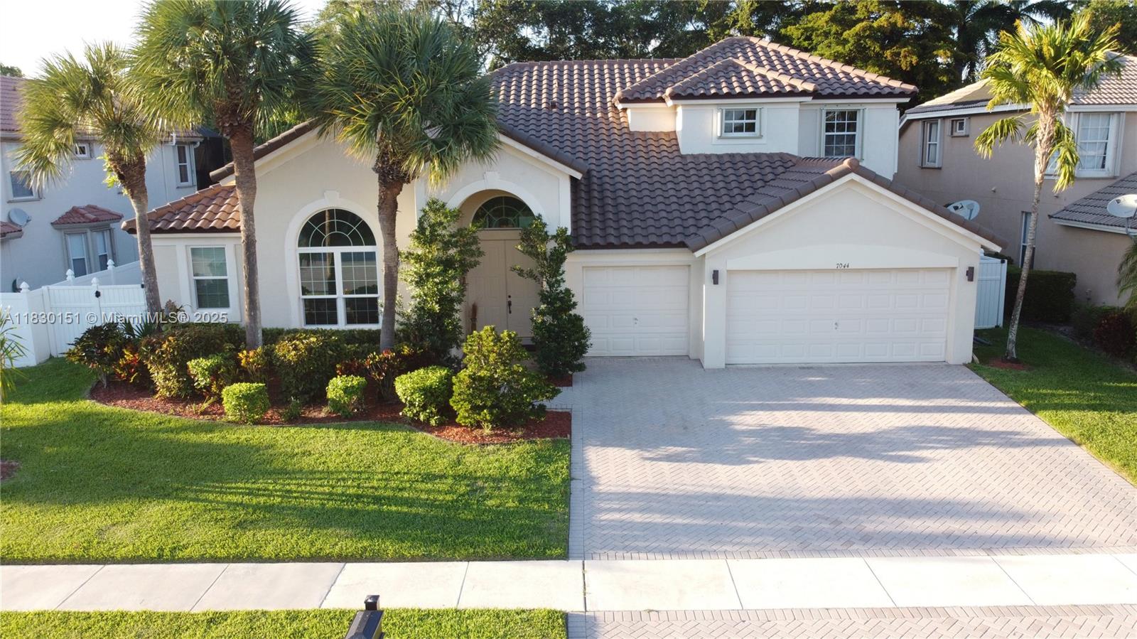 This 5/4 3 car garage beautiful home boasts an almost brand-new roof (roof replaced in 2023), AC units replaced in 2022 new vinyl flooring, new appliances, ample upgraded kitchen with granite counter-tops, impact windows on the first floor and accordion shutters in the second, a great floor plan with plenty of natural light, spacious bedrooms, high ceilings, rooms downstairs and upstairs plus a spacious den you can use for entertaining. With its gorgeous pool area and patio size, this home is also perfect for entertaining and family enjoyment year-round. Excellent location, great schools, shopping, dining and more! Do not miss this opportunity!