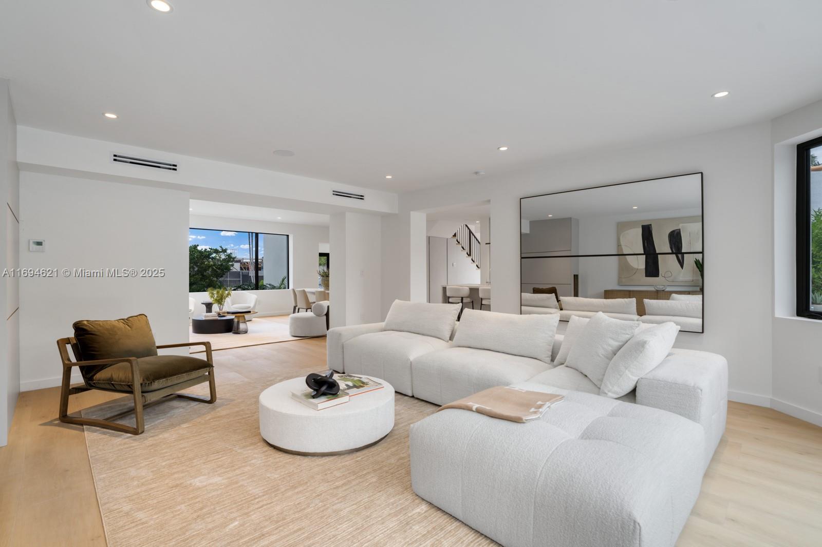 This beautifully gut renovated four-bedroom, three and a half bathroom home is situated on one of Miami’s most desirable streets, North Bay Road. Boasting over 3,500 SF of interiors, this home is ideal for both families and entertaining. It features spacious, bright rooms with an open flow. The oversized primary bedroom features a large walk-in closet and primary bathroom. Two additional bedrooms on the second level share a Jack and Jill bathroom. On the lower level, a spacious guest suite faces the brand new swimming pool and spa. An additional room can be either an at home office, secondary family room or children’s playroom. The outdoor BBQ area is ideal for entertaining all year round. Enjoy Miami living at its finest.