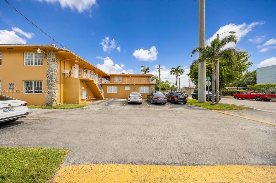 Located just south of Miami International Airport & the 836 Highway, this outstanding 9-unit bldg offers unmatched value in a high-demand area. Built in 1968 w/durable CBS construction, the property is hurricane-resistant & sits on a 10,626 SF lot zoned T5-R, complete with on-site parking. 
Each unit features a well-planned layout with 1 bedroom & 1 bath—ideal for efficient management & consistent rental income. The location is just minutes from Magic City Casino & offers quick access to a variety of attractions and essential destinations. Nearby, the highly anticipated Miami Freedom Park—set to open in late 2025—will feature the Inter Miami CF stadium, a 58-acre public park (the largest new park in Miami), youth sports fields, & a dynamic mix of entertainment, and commercial spaces.