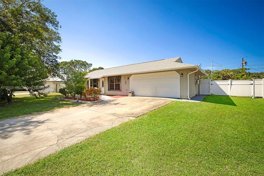 Welcome to this beautiful, turnkey home in the desirable Fort Pierce area! This meticulously maintained property features 2 bed, 2 bathrooms, a 2-car garage, and a Florida Room that could easily be converted into a third bedroom, making it the perfect space for family living or relaxation.The property boasts a screened pool and a separate hot tub, ideal for unwinding after a long day or entertaining guests. Two additional sheds provide ample storage space, keeping your garage organized and clutter-free. Sitting on a large lot, there's plenty of room for outdoor activities, gardening, or expansion. This home offers the perfect blend of comfort, convenience, and style.

Don’t miss out on this fantastic opportunity to own a piece of paradise in Fort Pierce. Call today for a private showing!