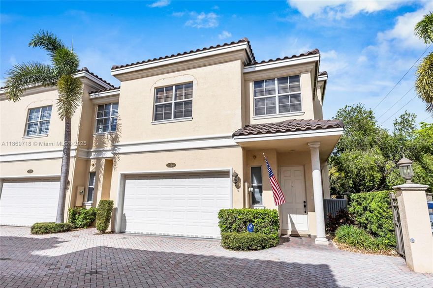 FANTASTIC OPPORTUNITY TO GRAB YOUR DREAM HOME IN VICTORIA PARK! BUILT IN 2002, THE ENCLAVE II IS A SMALL, CLOSE-KNIT COMMUNITY OF 8 FABULOUS TOWNHOMES NESTLED BEHIND A PRIVATE GATED COMMUNITY. **GORGEOUS CORNER UNIT WITH 3 BEDROOMS, 2.5 BATHS WITH A 2-CAR GARAGE.** OPEN FLOOR PLAN WITH VOLUME CEILINGS! BRAND NEW ROOF IN AUGUST 2025, AC REPLACED IN 2023, ALL HURRICANE WINDOWS AND DOORS. BRAND-NEW CARPET UPSTAIRS. THE KITCHEN IS WIDE OPEN WITH A VIEW OF THE GORGEOUS PATIO WITH 9 GROWN PALM TREES FOR SHADE AND COMFORT. THE MAIN BEDROOM IS 27 X 17.5 WITH A PRIVATE BALCONY. THE HOA IS ONLY $300 PER MONTH. NATURAL LIGHTING THROUGHOUT! VERY CLOSE TO BEACHES, DOWNTOWN, AND THE FAMOUS LAS OLAS SHOPS AND RESTAURANTS. THE LOFT AREA UPSTAIRS CAN BE USED AS THE 3RD BEDROOM, GYM, OFFICE OR MEDIA ROOM.