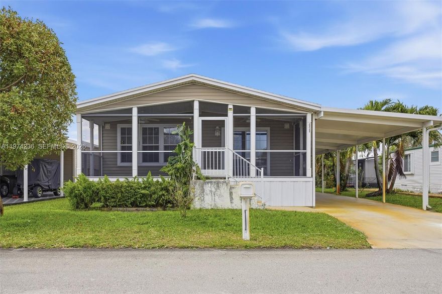 WOW! Impressive 2016-built double-wide manufactured home in desirable Park City Estates, a 55+ community where you own the land. This spacious 3-bedroom, 2-bath residence features a wide-open layout with a large entrance and soaring vaulted ceilings throughout, including the bedrooms, creating a bright, airy atmosphere.
Enjoy a screened front porch perfect for relaxing, a generous carport with space for multiple vehicles, and an oversized shed ideal for additional storage. Inside, you’ll find a large indoor laundry room, quality finishes, and solid construction. The home is move-in ready and very well maintained.
FHA and VA approved. 
Residents enjoy an active lifestyle with community amenities, pools, and social activities, all conveniently located near major highways, shopping, and dining.
Schedule your private showing to discover the comfort, space, and value this home offers.