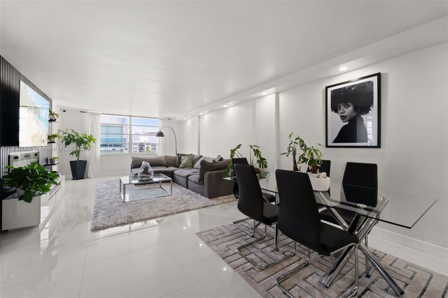 AVAILABLE FURNISHED OR UNFURNISHED. Modern, fully renovated 2BD/2BA in Bay Harbor Islands offering 1,300 SF of upscale living. This sunlit home features white tile floors, recessed lighting, floor-to-ceiling windows, and a sleek black-and-white kitchen with stainless steel appliances. Bathrooms boast spa-style showers, modern vanities, and matte black finishes. Enjoy a custom walk-in closet, large balcony, new A/C, assigned parking, and designer touches throughout. Walk to shops, markets, dining, and Bal Harbour. No pets/smoking. 12-month lease; tenant pays electric only. Water, internet, and more included.