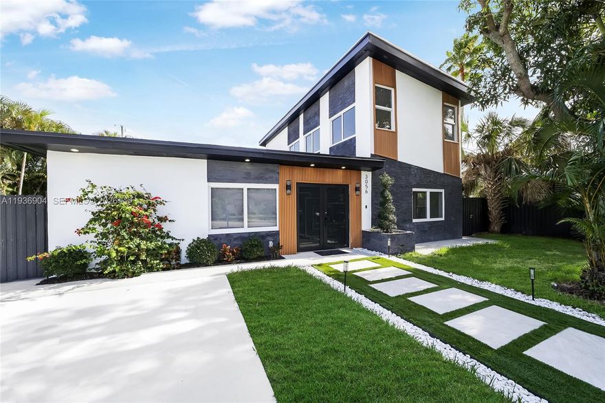 Stunning fully remodeled single-family home offering over 2,257 sq. ft., located at Ocean Boulevard Park!. This luxurious, modern, resort-style residence features stainless steel appliances and elegant porcelain flooring throughout. Ideally situated just 5 minutes from the ocean, shops, and restaurants, 10 minutes from major roadways, and only 5 minutes from Wilton Manors.This unique home features a unique open-concept design that feels both spacious and private, offering 3 bedrooms and 3 full bathrooms, all designed as master suites. The primary master suite is privately located on the second floor. The open kitchen flows seamlessly into the main living areas, making it perfect for entertaining.The third bedroom includes a cabana-style bathroom, providing independent access to the state of the art swimming pool and large private patio, creating an ideal indoor-outdoor lifestyle for relaxation and entertainment and much more!