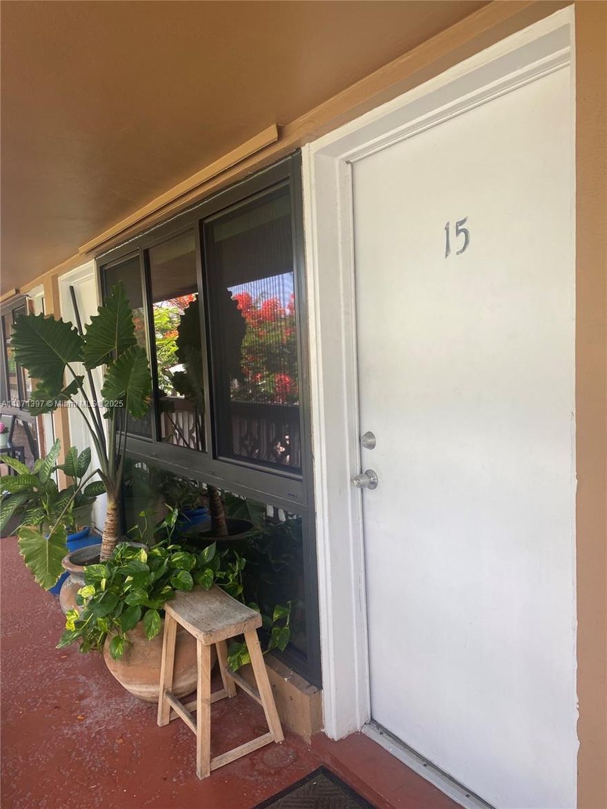 One bedroom, one bath apartment for rent on 2nd floor of a 2 floor building. Building has common laundry facility, central AC, impact windows and one assigned parking space. Water and trash removal included in rent. Rent is $1550 and requires signing a one year lease. First month and two security deposits required ($4650). Income must be around $3700 a month. Building in located in Imperial Point, one block away from Pine Crest School and 2 1/2 miles from the beach. Convenient access to US 1, Interstate 95 and Florida Turnpike