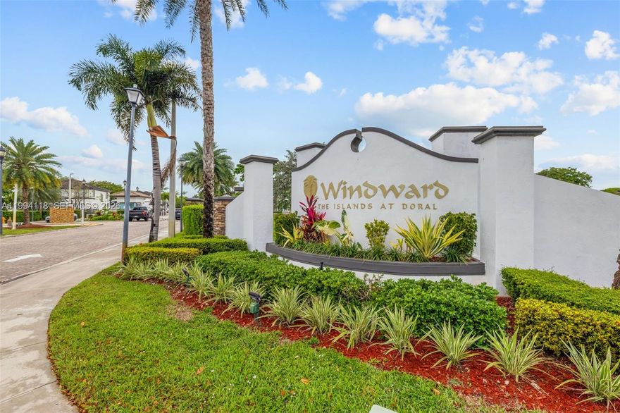 Beautifully maintained 3-bedroom, 2.5-bathroom town home located in the highly sought-after Windward community in Doral. This home features a modernized kitchen, spacious living and dining areas, and a functional layout ideal for both everyday living and entertaining.
Enjoy the convenience of a car garage, additional driveway parking for two vehicles, an EV charger, and a private outdoor space. Situated in a gated community, residents benefit from added privacy and peace of mind, along with access to a community pool and playground, providing a safe and enjoyable environment for families and children. The location also offers top-rated schools, parks, and easy access to major highways, shopping, and dining.
Homes in this community are in high demand and rarely stay on the market long. This is an excellent opportunity for buyers seeking value, location, and long-term potential.