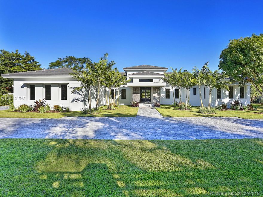 Spectacular brand new modern contemporary! Extraordinary architectural design features a wealth of luxurious
appointments and finest finishes. Unparalleled superb quality. Dramatic soaring ceiling. Floor to ceiing windows
and doors. Impressive floating ceiling and recessed led lighting throughout. Sleek and elegant carrara and
wood flooring. Stunning gourmet dream kitchen with quartz accent and top of the line choice appliances. Lavish
and luxurious master suite and well-thought walk-in closets. Wonderful open floor plan for grand scale
entertaining and fabulous family comforts. Decadent 20x40 heated pool and spa! Sumptuous patio with
complete summer kitchen . A tropical gated compound with beautiful landscaping on a lush acre. Extras! A
masterpiece! Fantastic offering!